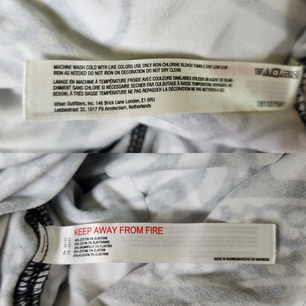 New FP Movement Free People Hot Shot Onesie S Padma Black Printed Combo Jumpsuit - Picture 14 of 16